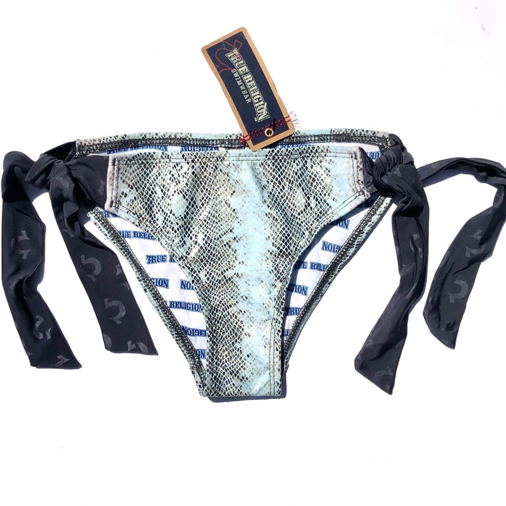 COPY - NWT TRUE RELIGION Snake skin print bikini bottom M